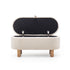 Modern Storage Bench, Teddy Fabric & Wooden Frame - PAIVA