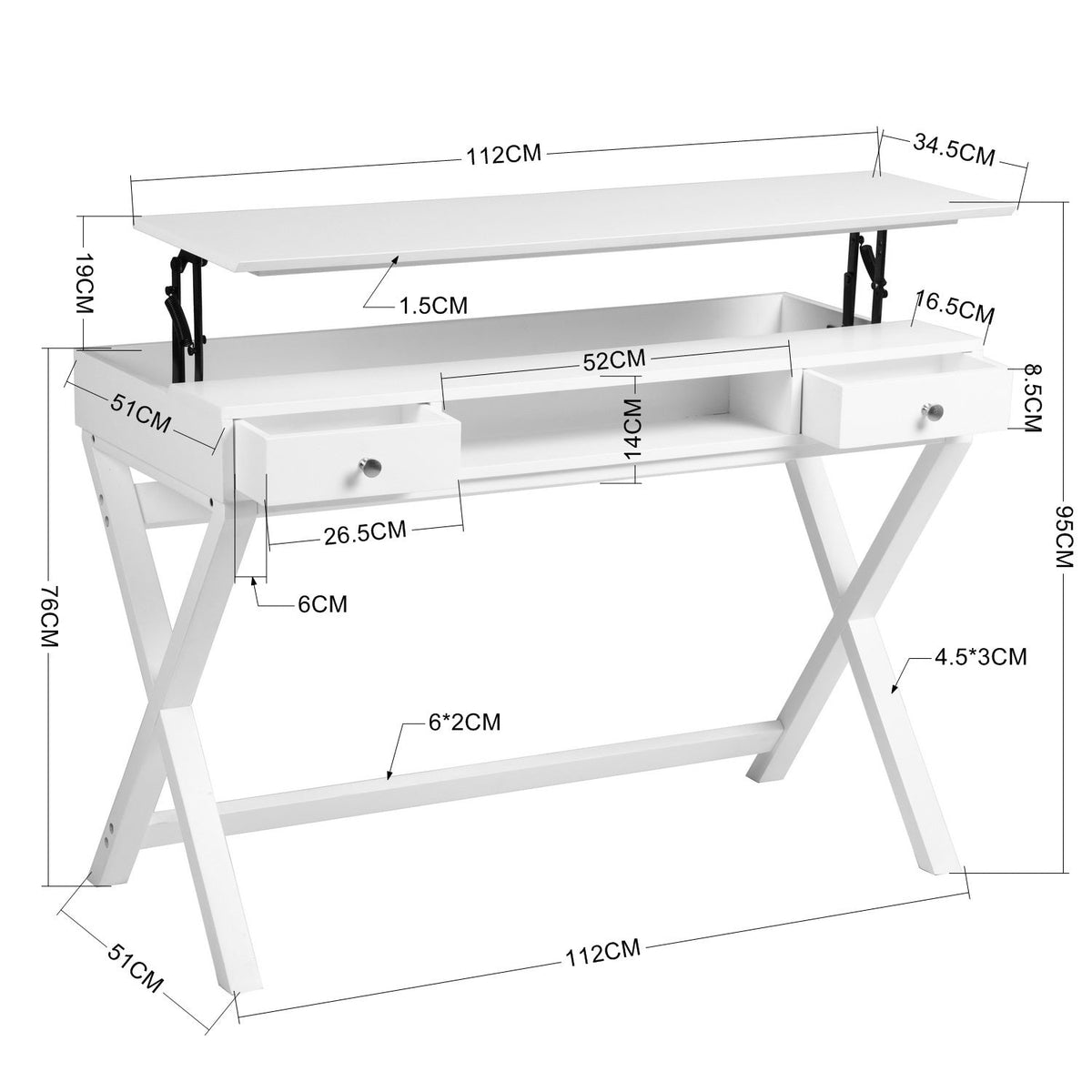 Parca Lift Up Working Table