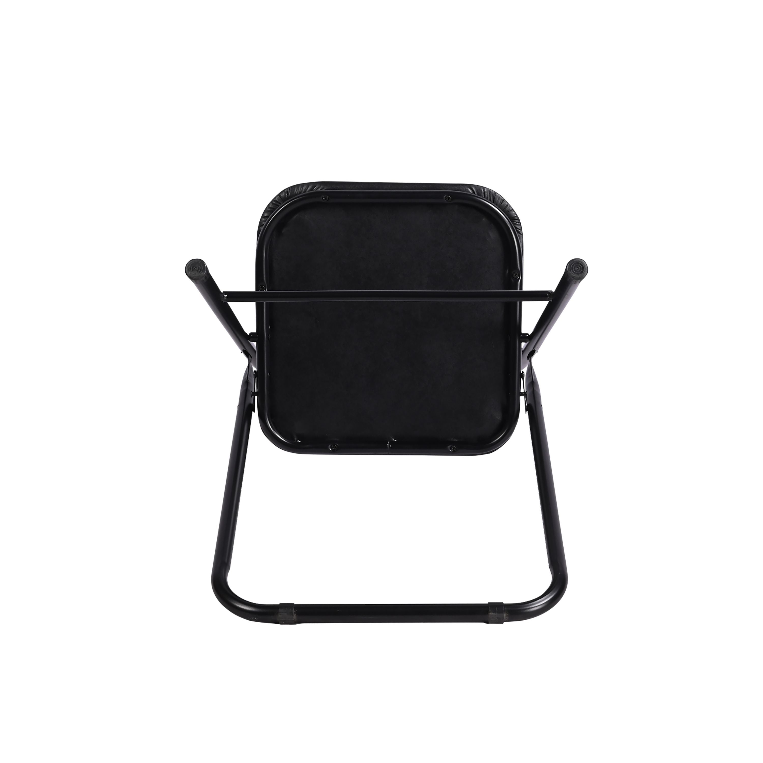 Modern Black PVC Dining Chair Set - 6PCS