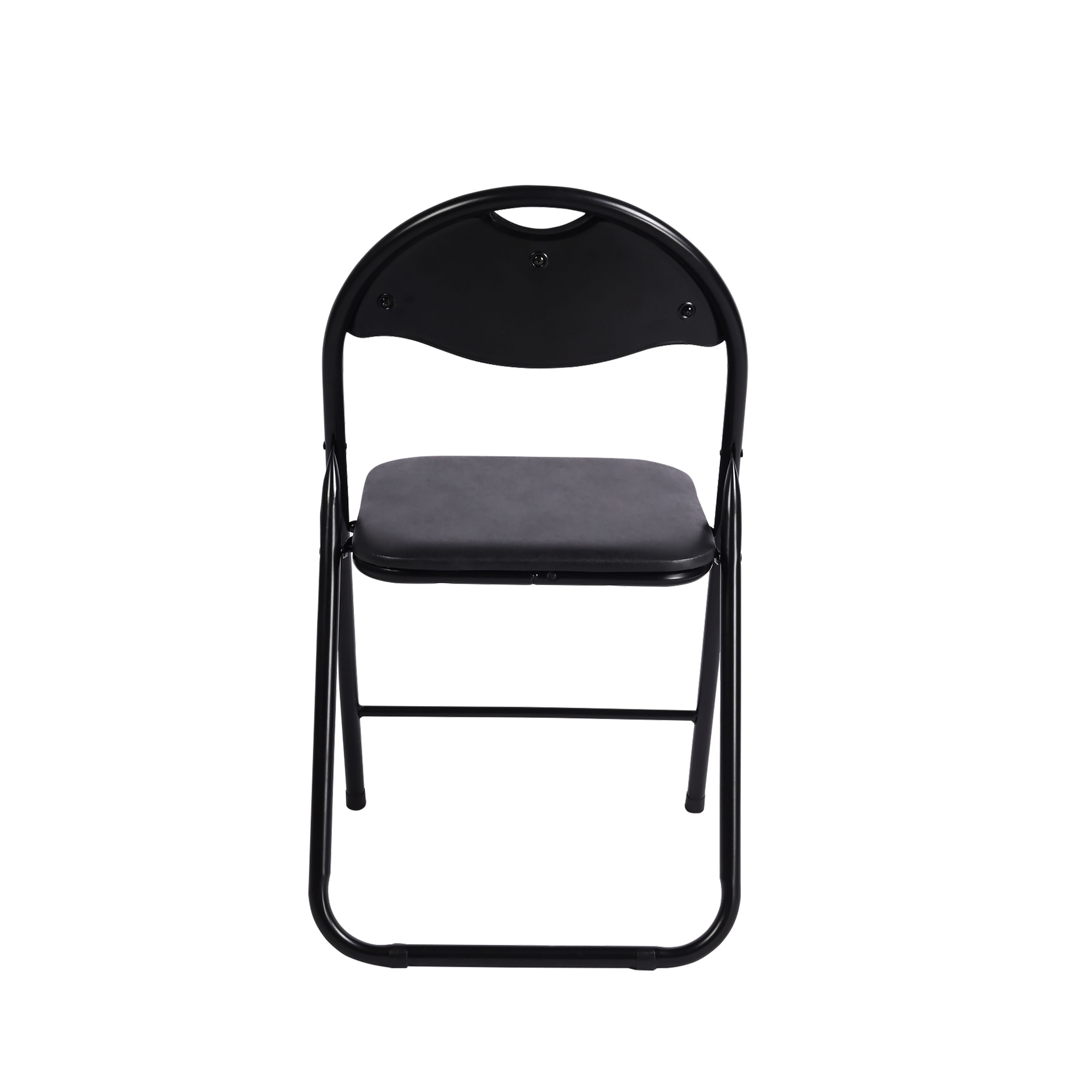 Modern Black PVC Dining Chair Set - 6PCS