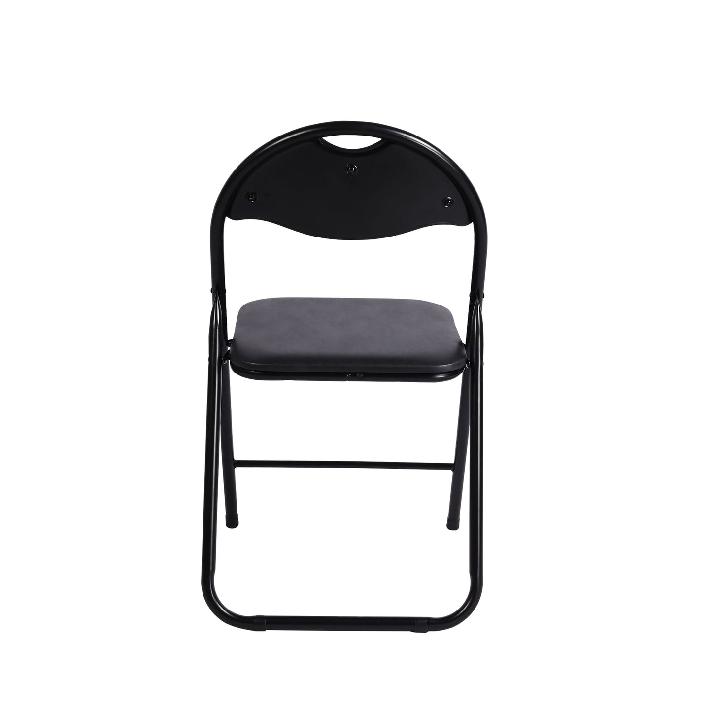 Modern Black PVC Dining Chair Set - 6PCS