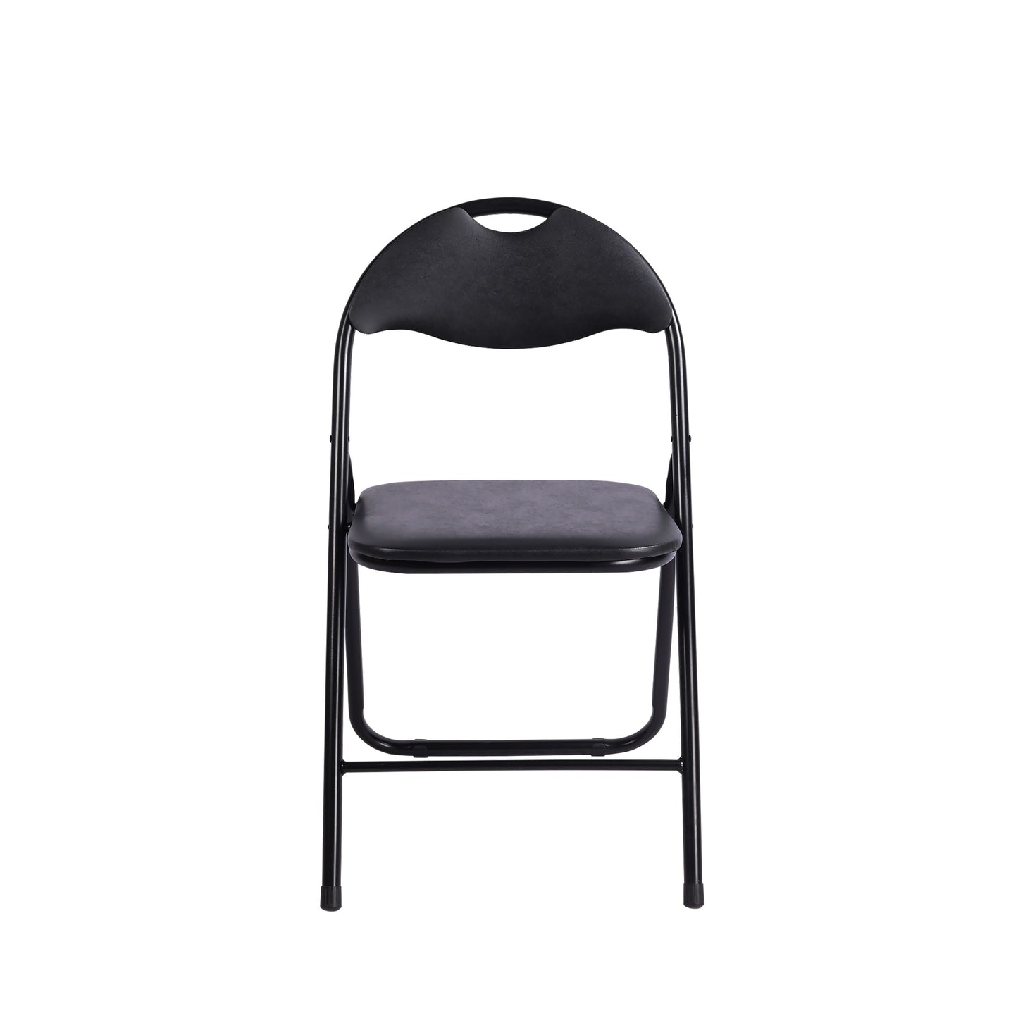Modern Black PVC Dining Chair Set - 6PCS