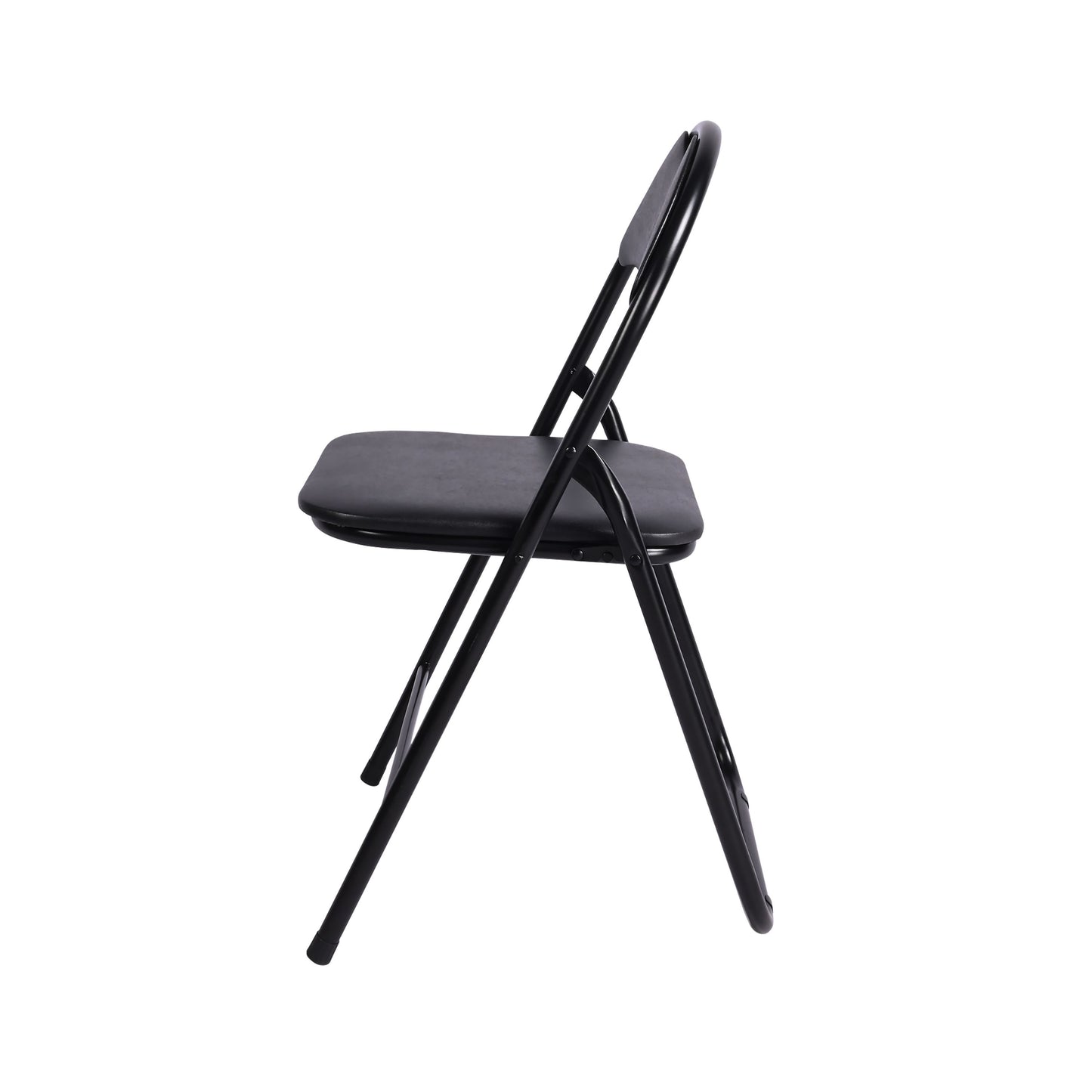 Modern Black PVC Dining Chair Set - 6PCS
