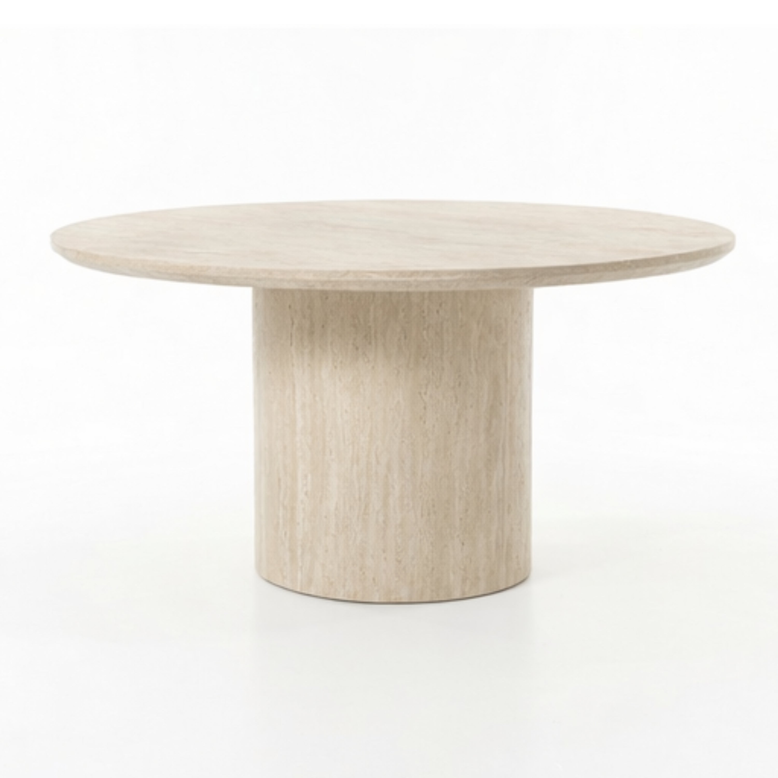 PHAEL - Yellow Travertine Effect Dining Table