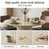 PHAEL - Yellow Travertine Effect Dining Table