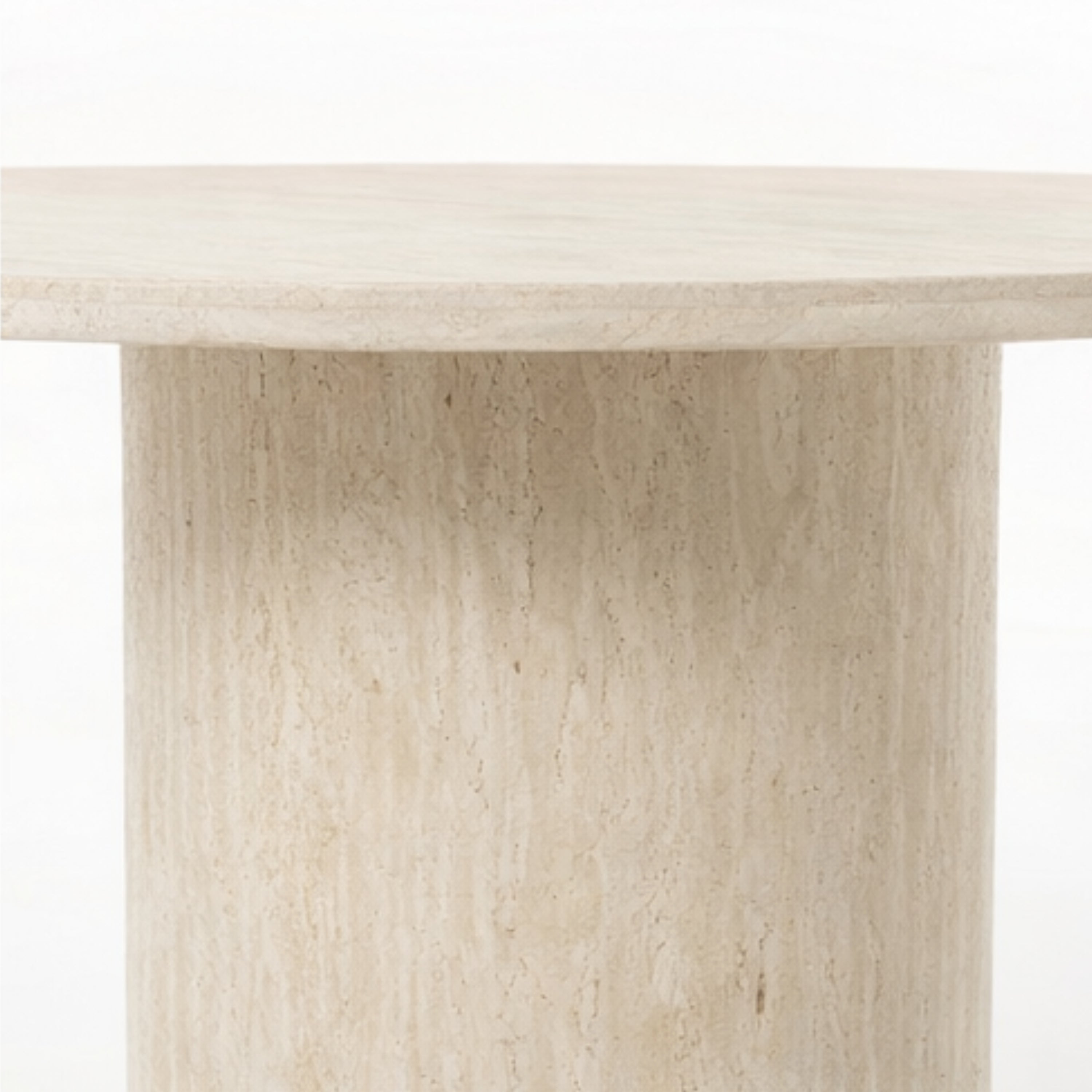 PHAEL - Yellow Travertine Effect Dining Table