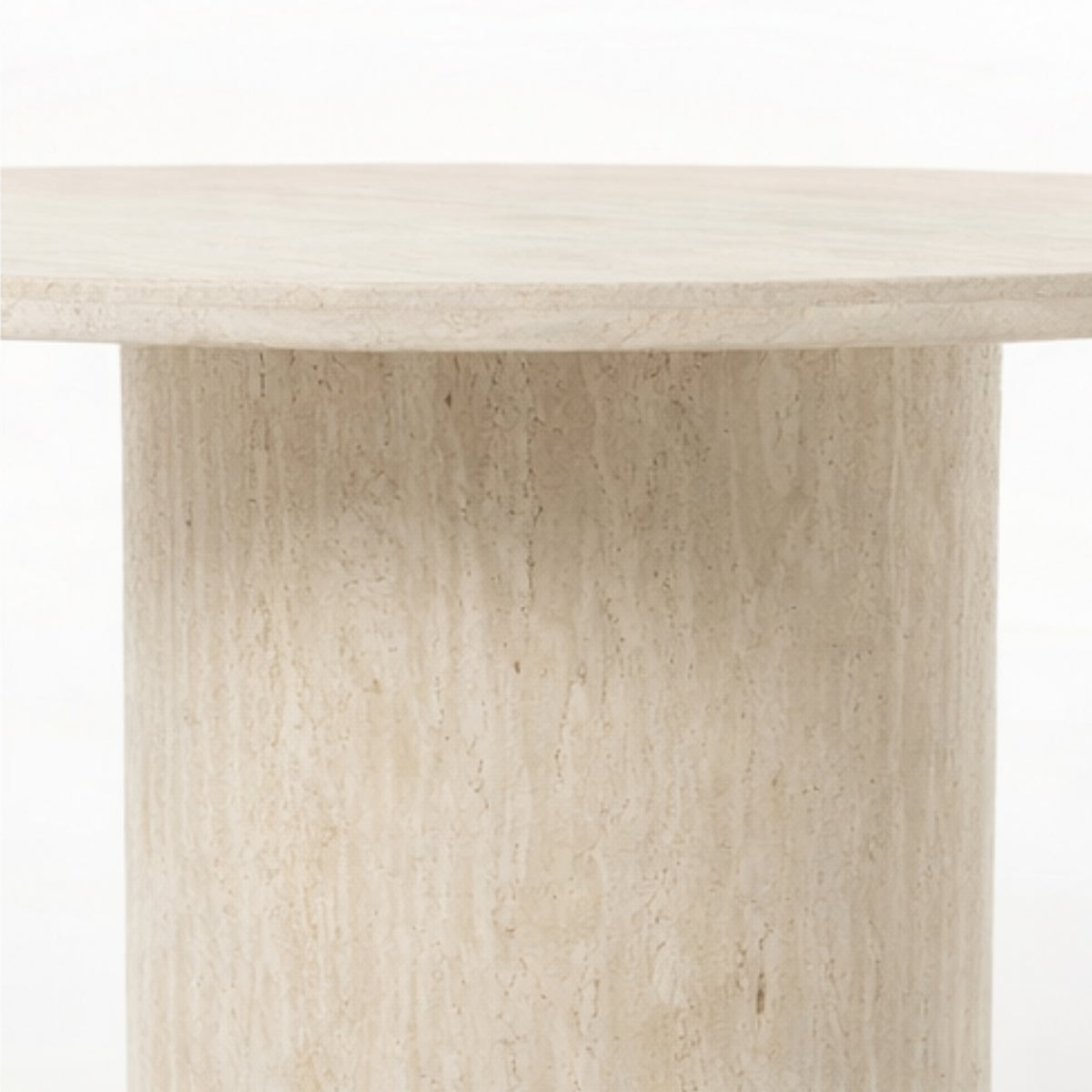 PHAEL - Yellow Travertine Effect Dining Table