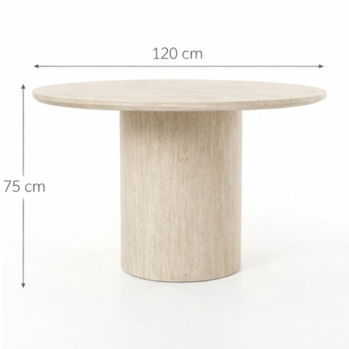 PHAEL - Yellow Travertine Effect Dining Table