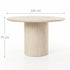 PHAEL - Yellow Travertine Effect Dining Table