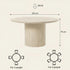 PHAEL - Yellow Travertine Effect Dining Table