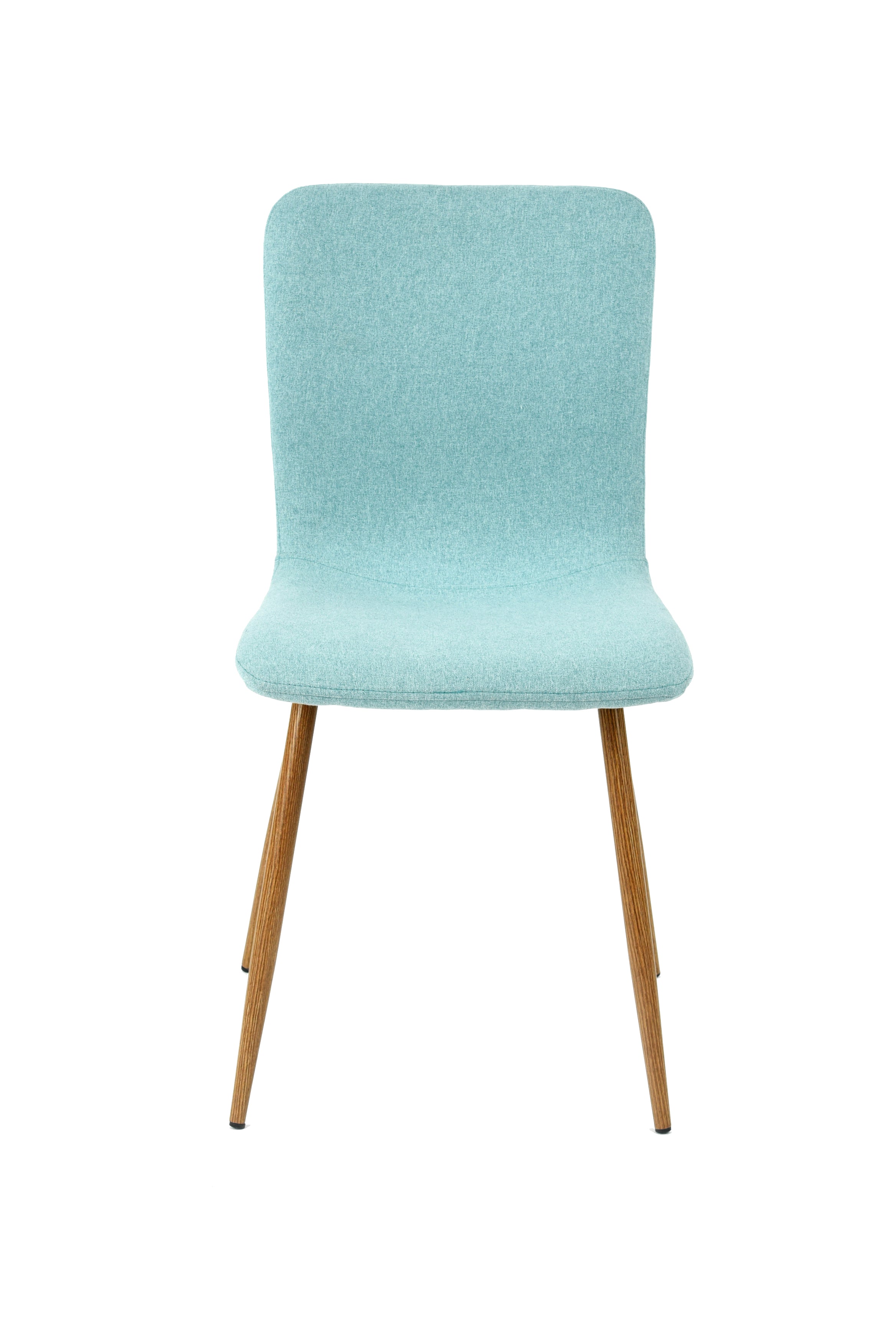 Modern Blue Fabric Dining Chair, Wooden Tube Frame - SCARGILL SY BLUE