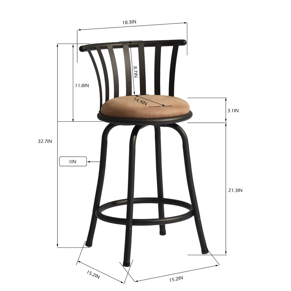 Pistil Swivel Barstool