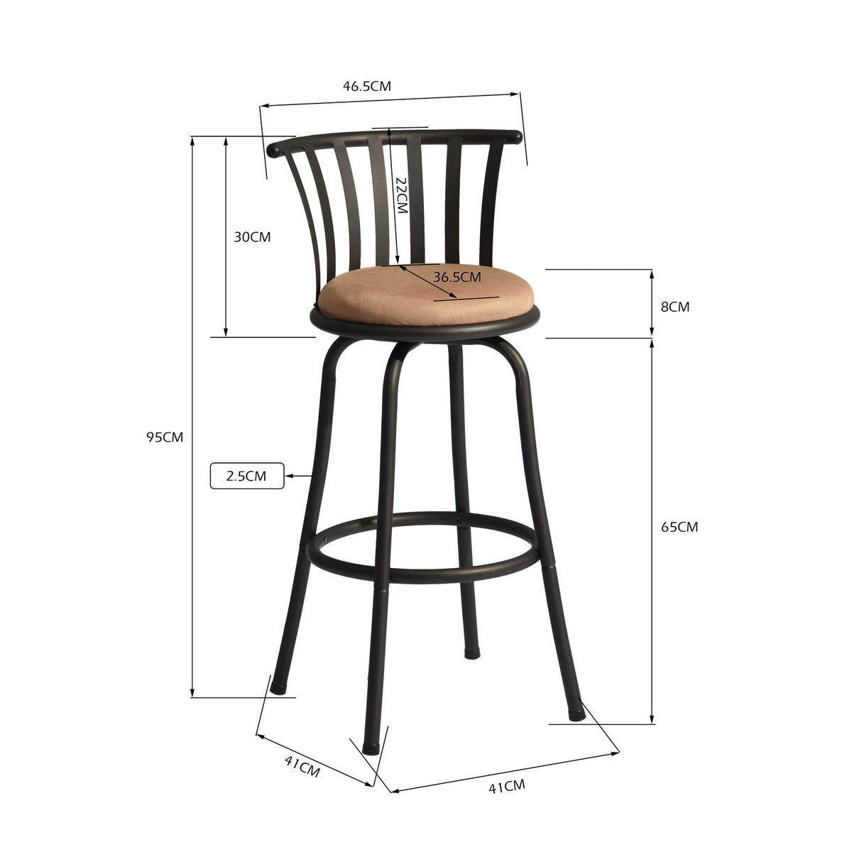 Pistil Swivel Barstool
