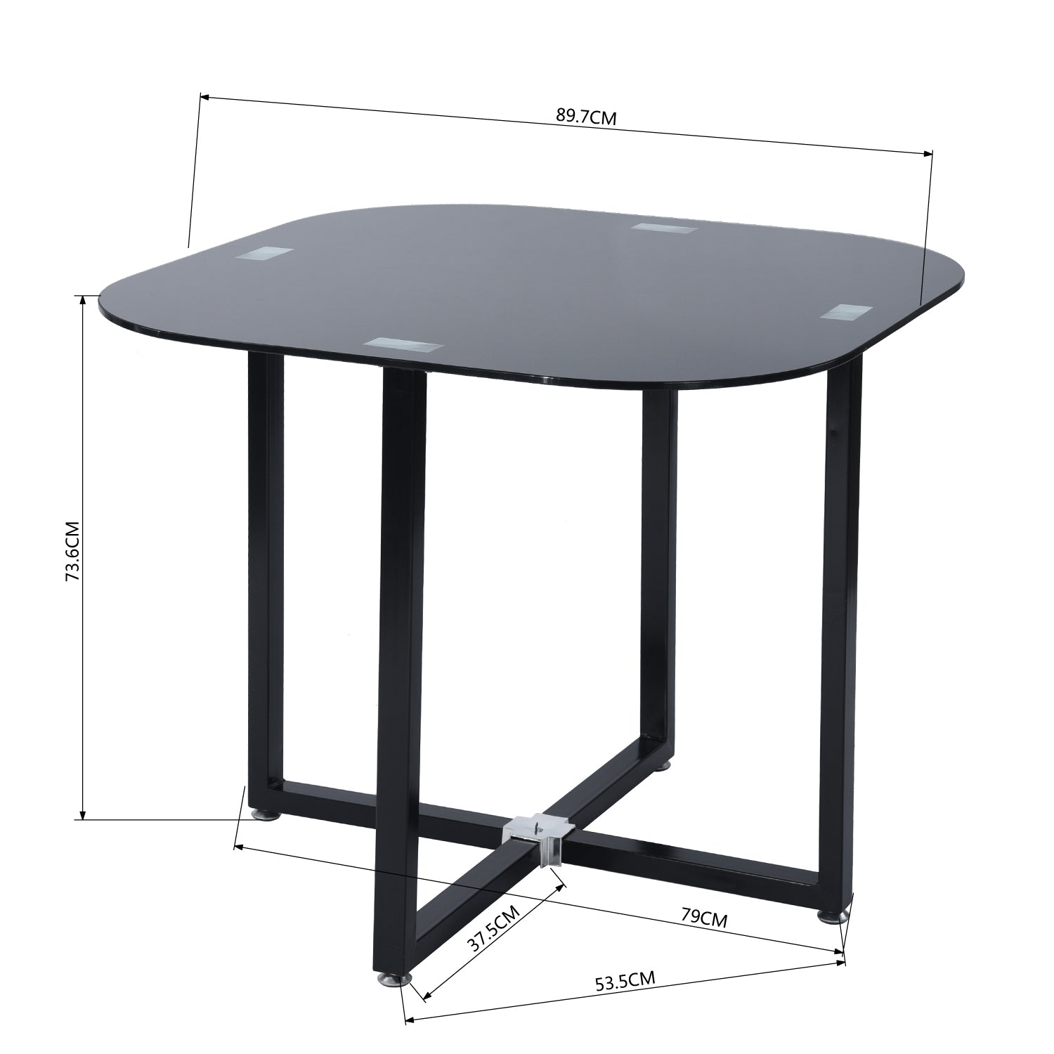 Modern Grey Fabric Dining Set - PIZZA SMALL