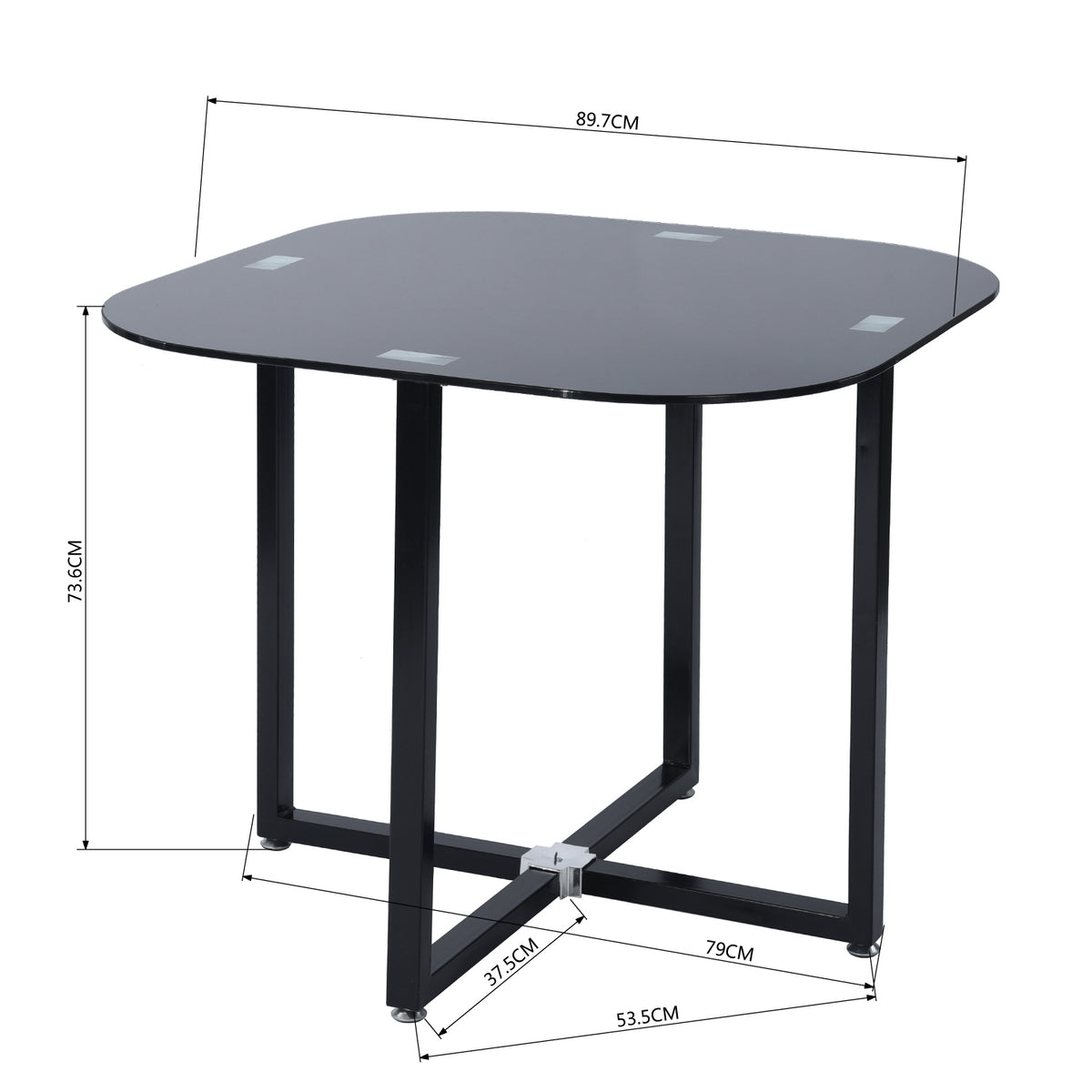 Modern Grey Fabric Dining Set - PIZZA SMALL