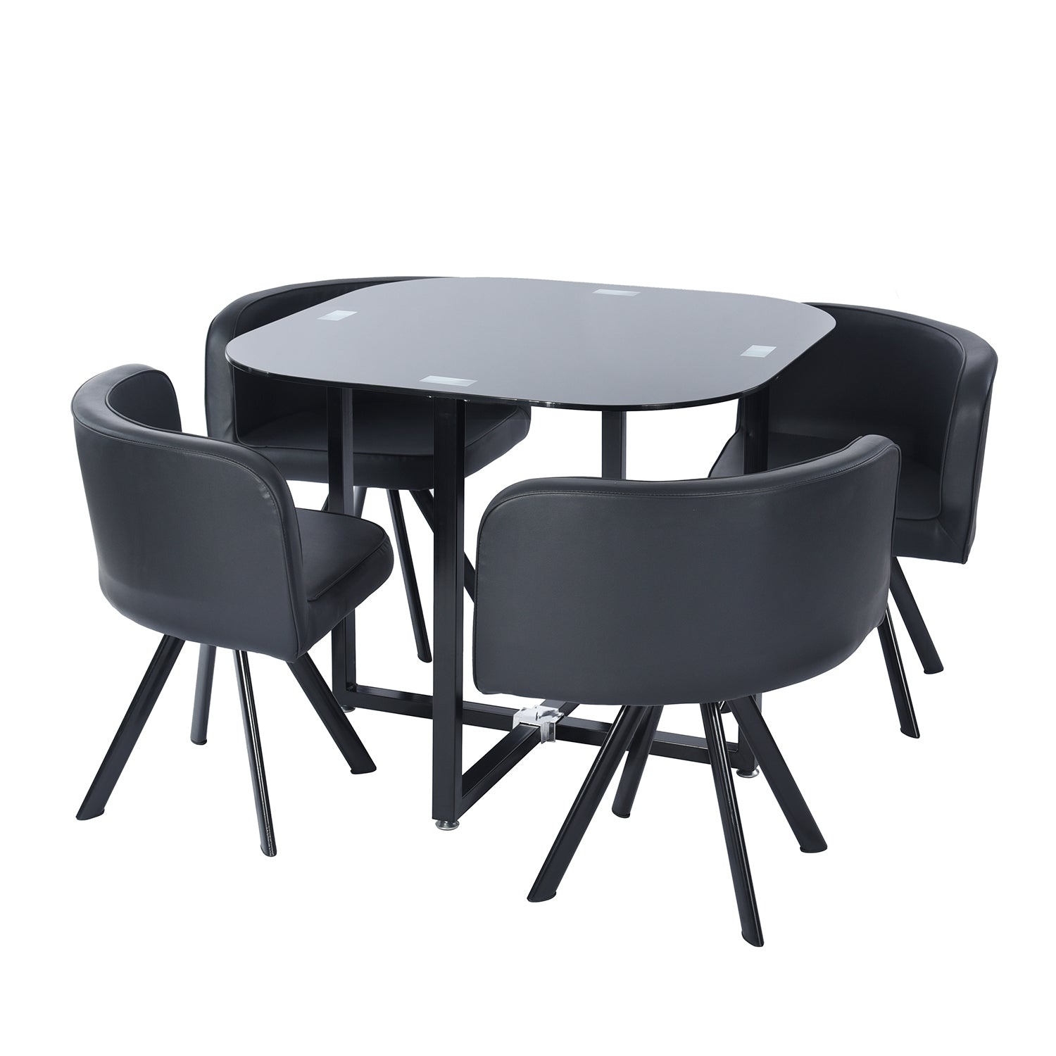 Modern Grey Fabric Dining Set - PIZZA SMALL