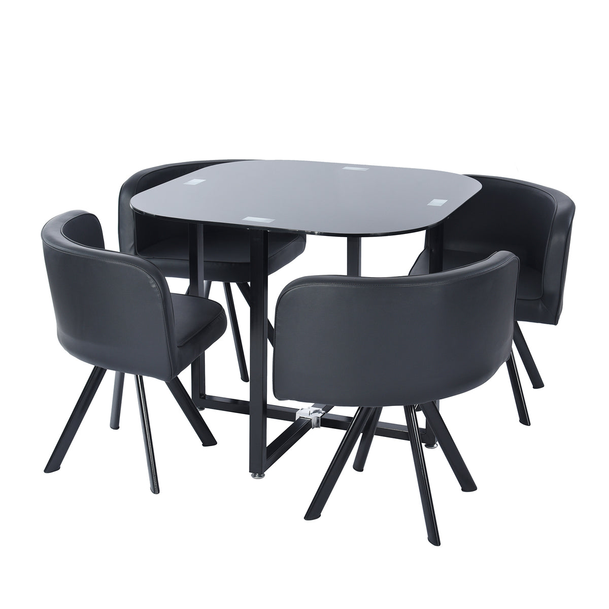 Modern Grey Fabric Dining Set - PIZZA SMALL