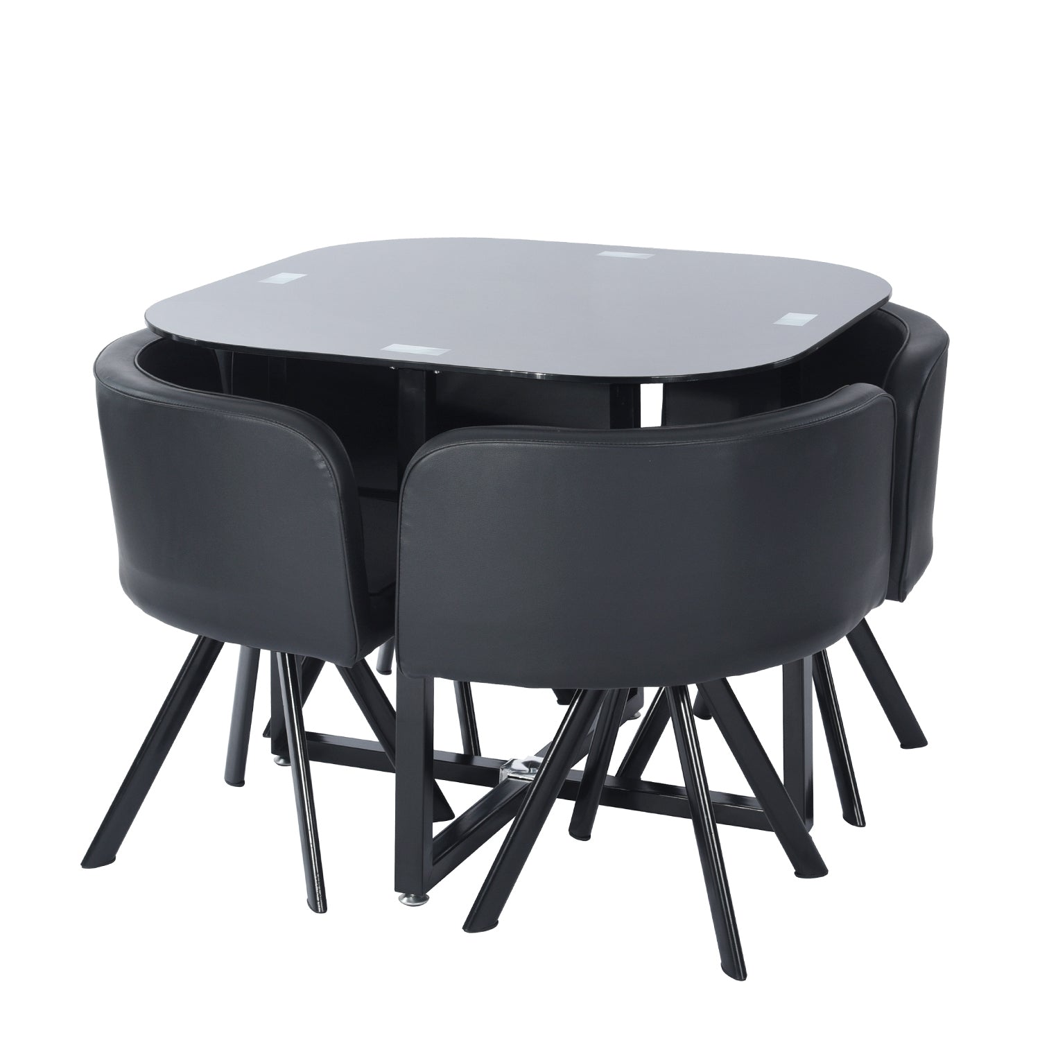 Modern Grey Fabric Dining Set - PIZZA SMALL