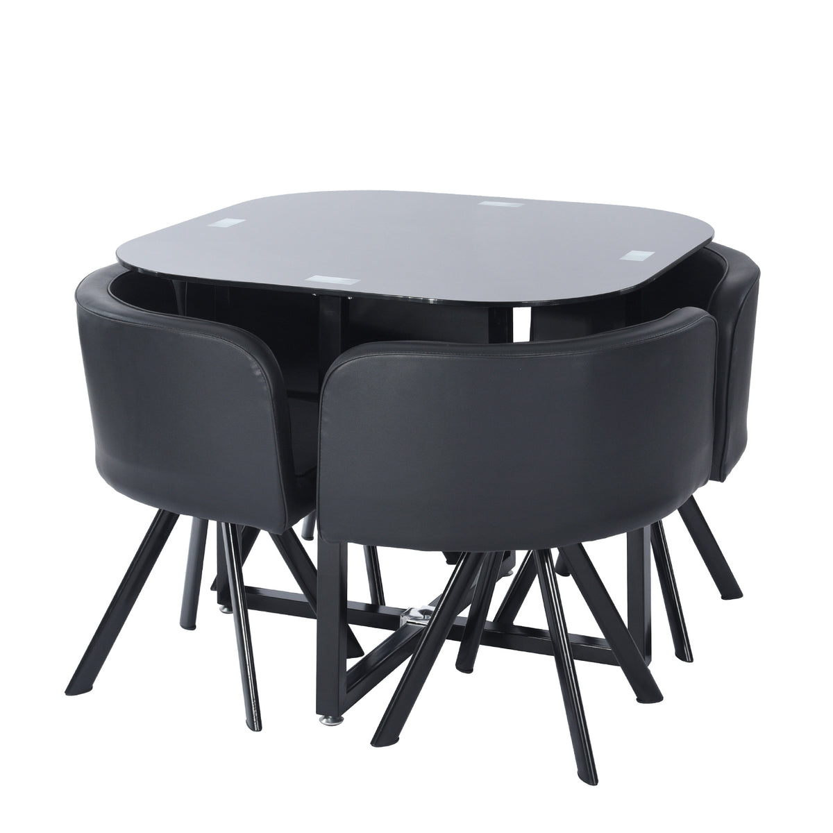 Modern Grey Fabric Dining Set - PIZZA SMALL