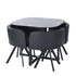 Modern Grey Fabric Dining Set - PIZZA SMALL