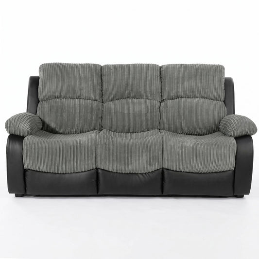 Modern Recliner, Fabric & PU - PIZZI Three Grey UKFR