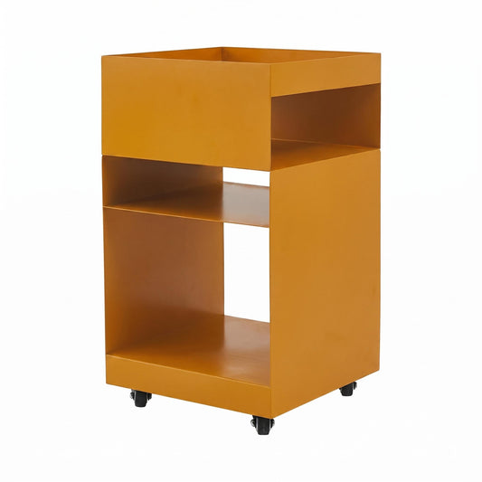 Modern Iron Storage Shelf, Space-Saving Modular Bookcase - PLUM BEIGE