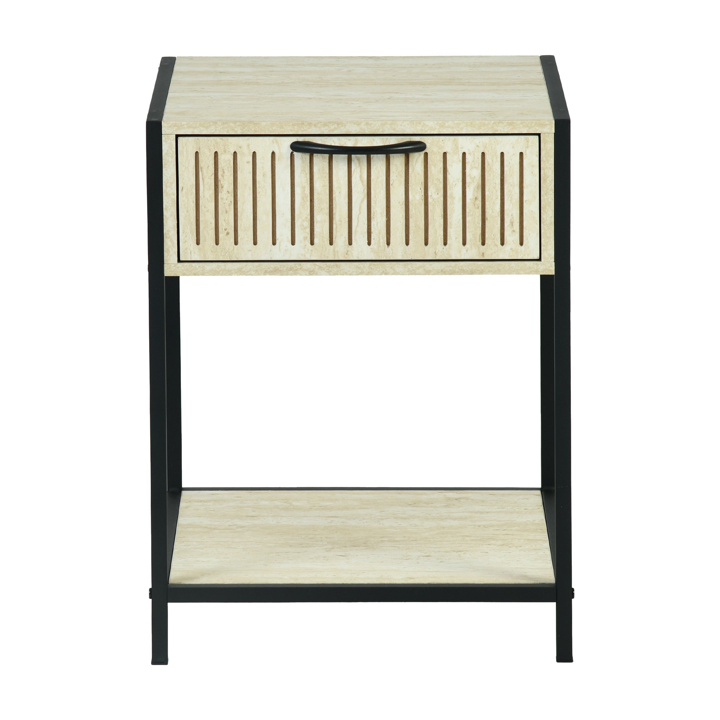 Procerity Modern Minimalist Accent Table, MDF & Metal - POLLUX