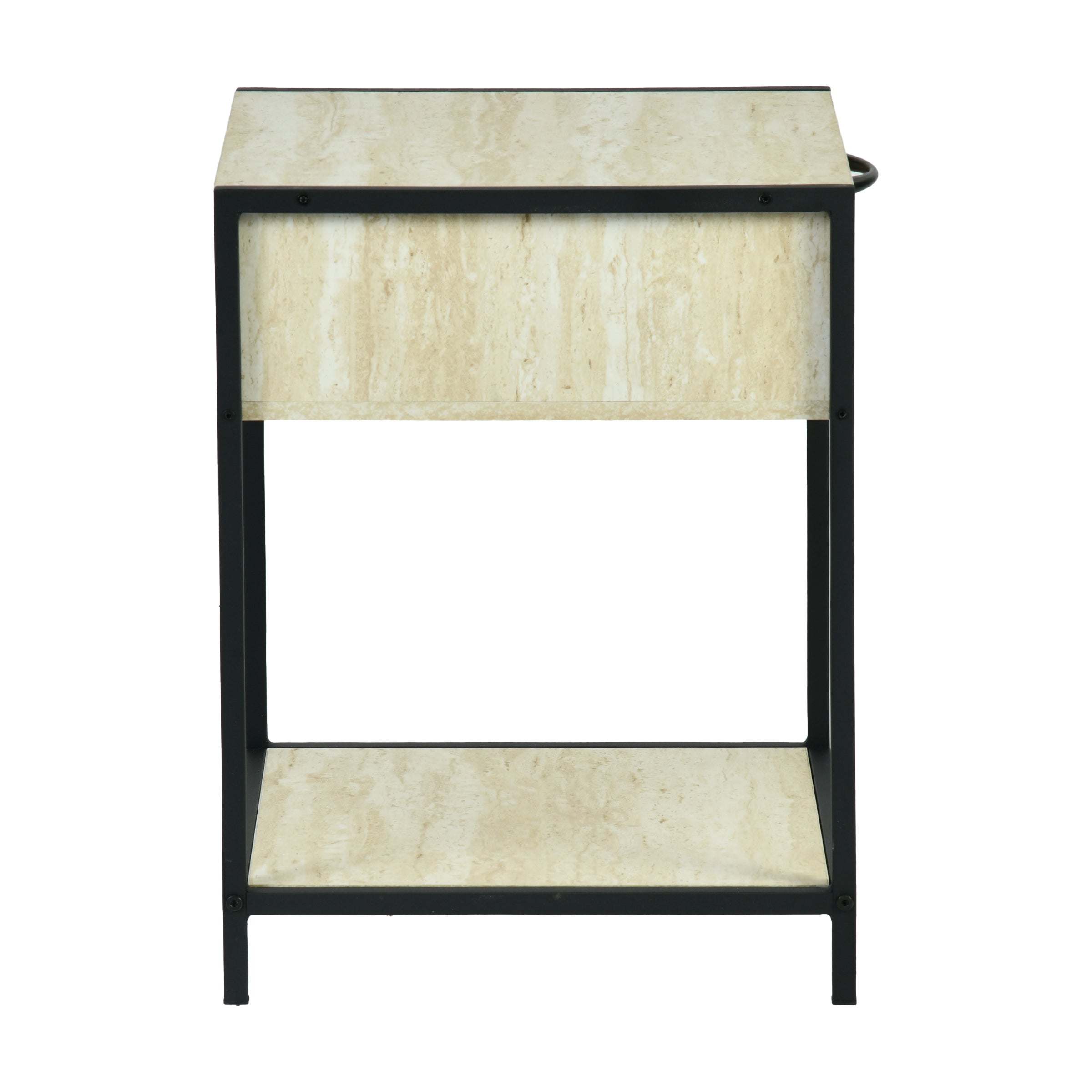 Procerity Modern Minimalist Accent Table, MDF & Metal - POLLUX