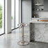 Modern Chrome Metal Bar Stool - POP SILVER