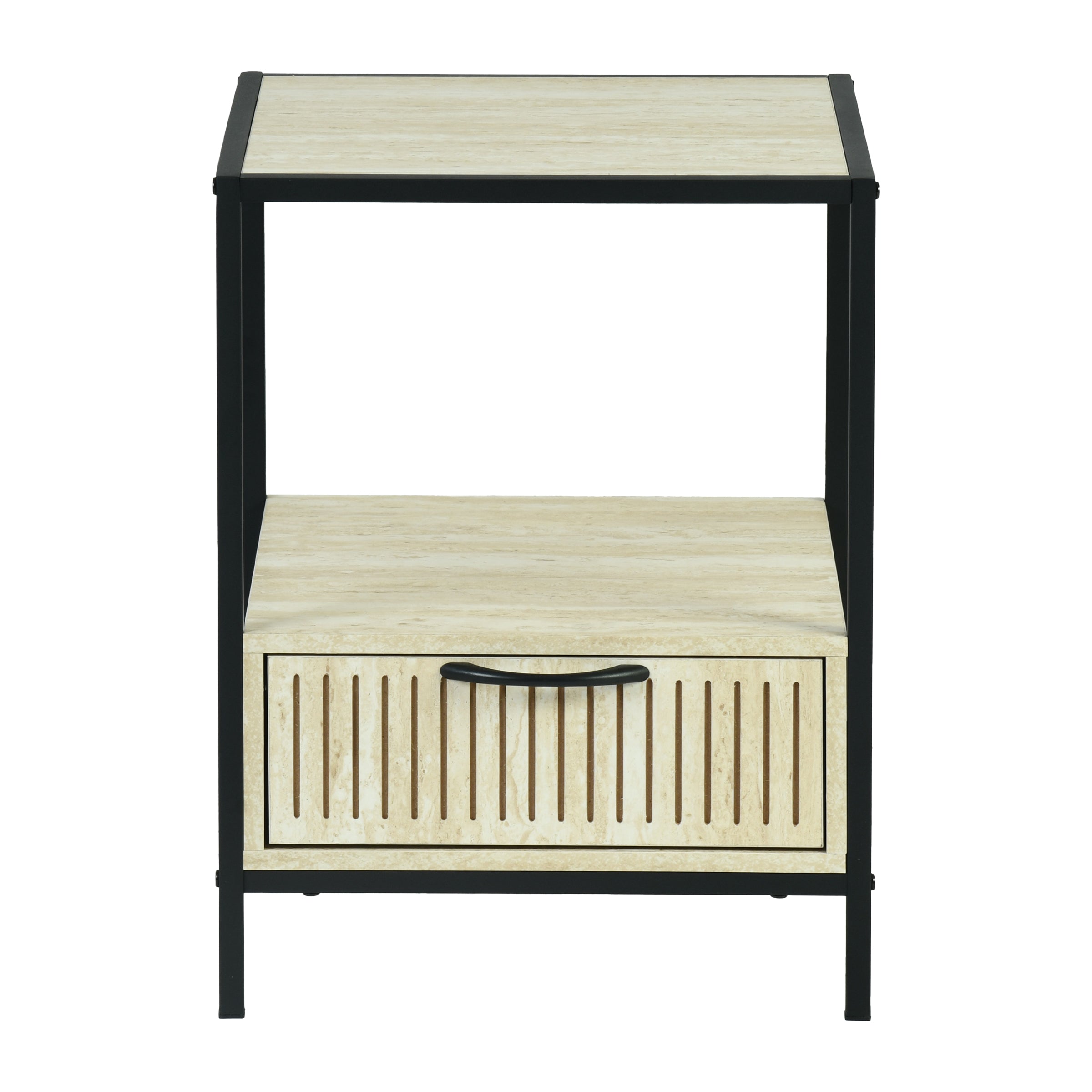 Overworked Modern Accent Table, MDF & Metal - PROCYON