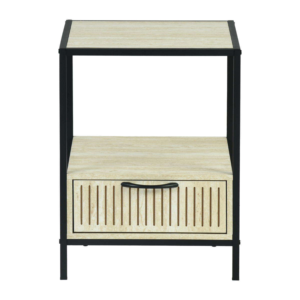 Overworked Modern Accent Table, MDF & Metal - PROCYON