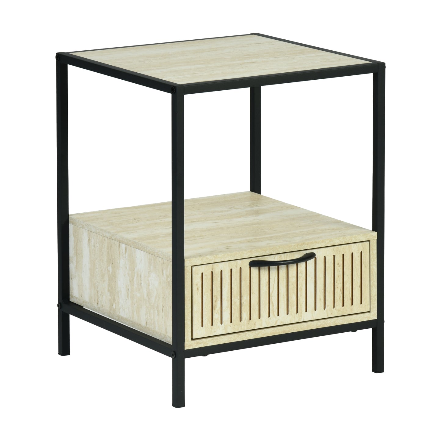 Overworked Modern Accent Table, MDF & Metal - PROCYON