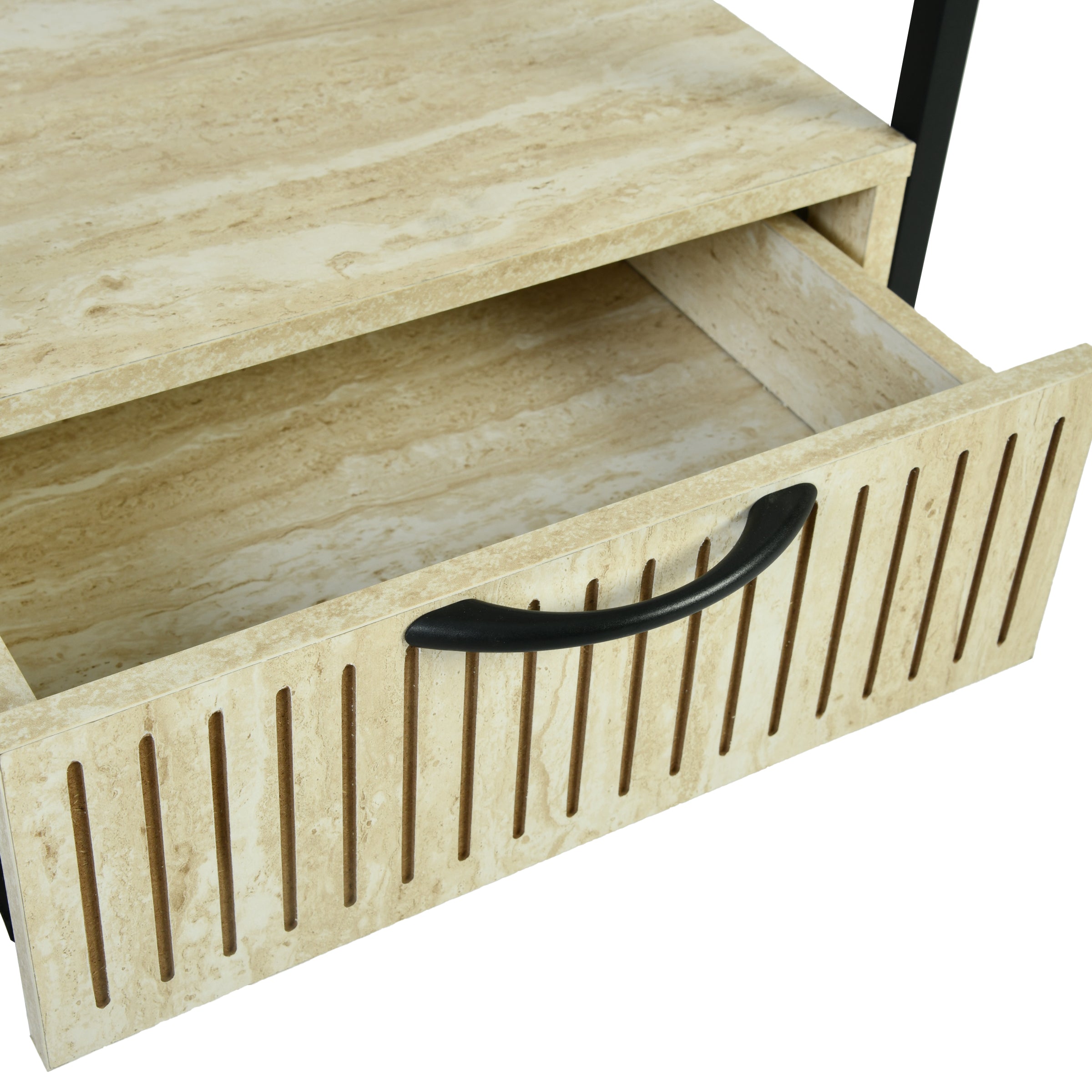 Overworked Modern Accent Table, MDF & Metal - PROCYON