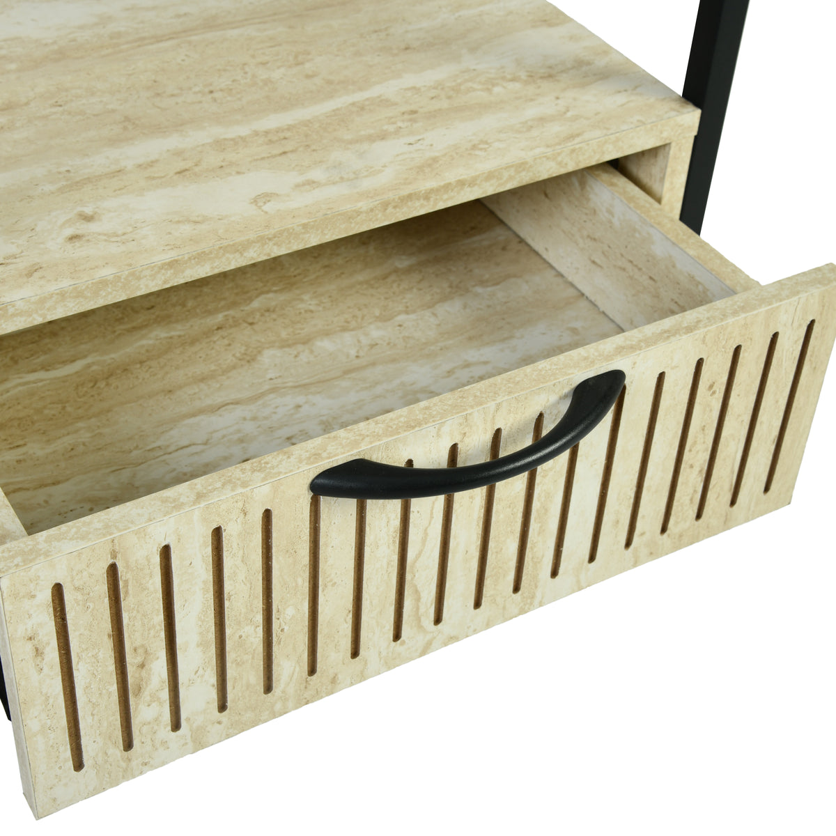 Overworked Modern Accent Table, MDF & Metal - PROCYON