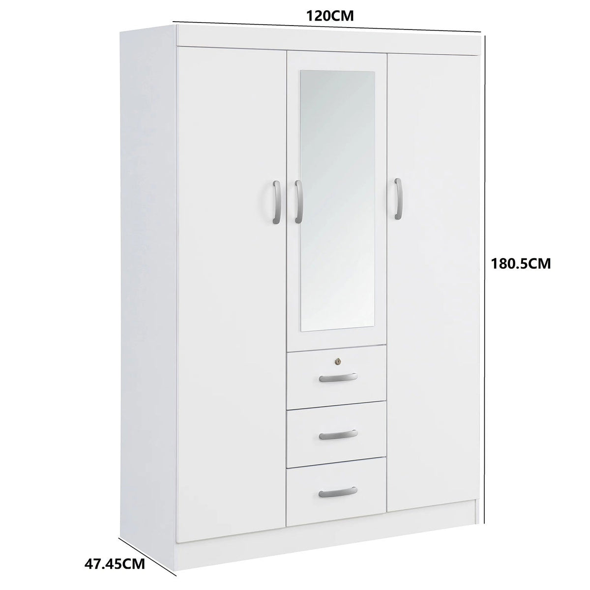 Porkliver Wardrobe With Mirror