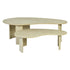 Modern Beige Coffee Table Set, MDF Travertine Finish - QELRIX