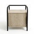 Bethesdas Modern Beige Nightstand, MDF & Metal - QHAGURS