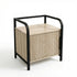 Bethesdas Modern Beige Nightstand, MDF & Metal - QHAGURS