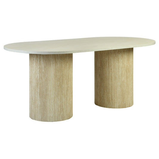 Modern Travertine-Style Dining Table – LOMARA
