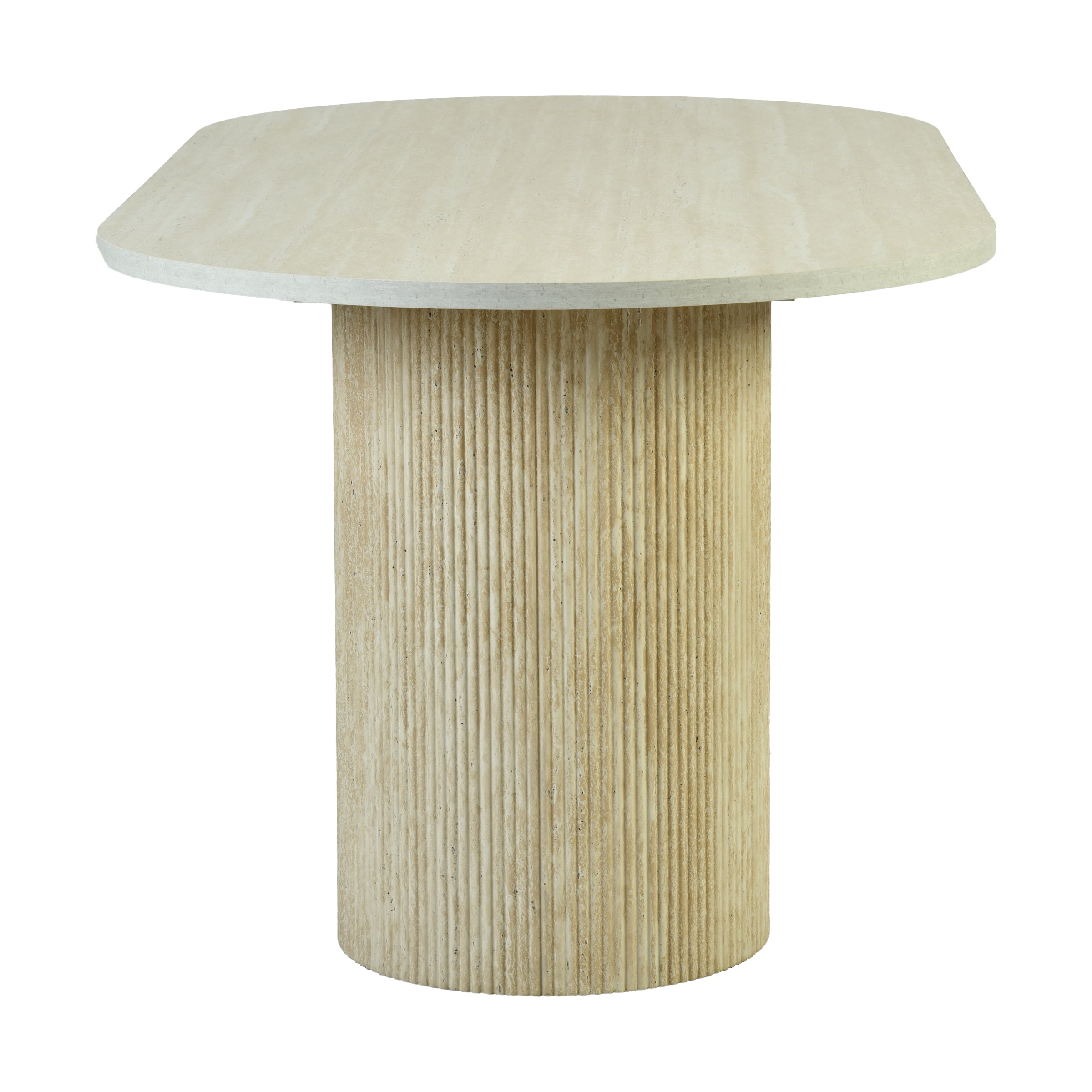 Modern Travertine-Style Dining Table – LOMARA