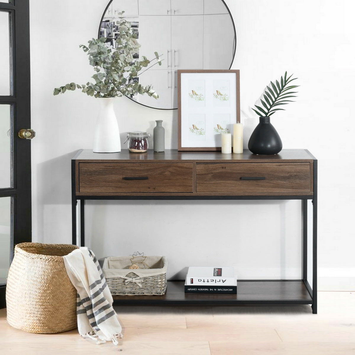 Quick 2 Drawers Console Table