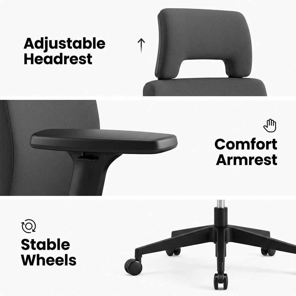 Modern Ergonomic Fabric Office Chair - RACHEL DG