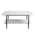 Modern Workspace Table, MDF Marble Melamine, Metal Legs - RALE MARBLE