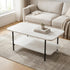 Modern Workspace Table, MDF Marble Melamine, Metal Legs - RALE MARBLE