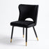 Modern Velvet Dining, Metal Leg Chair - RANGE JOANNA BLACK