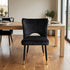Modern Velvet Dining, Metal Leg Chair - RANGE JOANNA BLACK