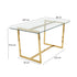 Modern Glass Dining Table, Gold Chrome Legs – RANGE JOANNA FALLON 6