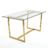 Modern Glass Dining Table, Gold Chrome Legs – RANGE JOANNA FALLON 6