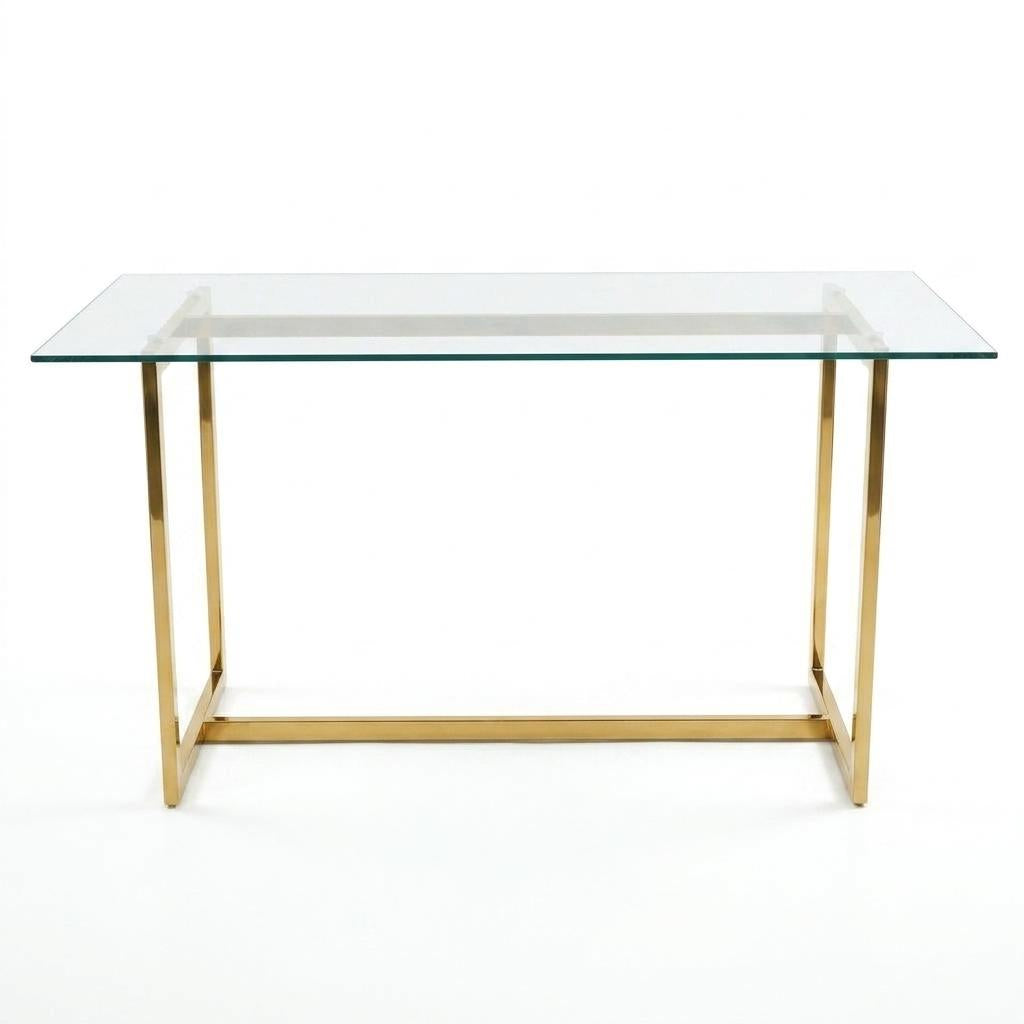 Modern Glass Dining Table, Gold Chrome Legs – RANGE JOANNA FALLON 6