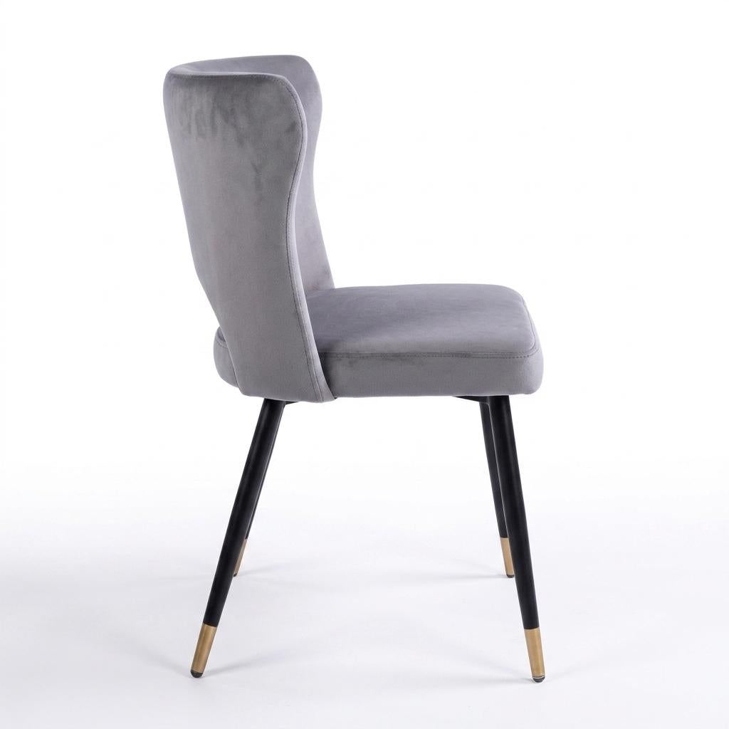 Modern Velvet Dining Chair, Metal Legs – RANGE JOANNA GREY